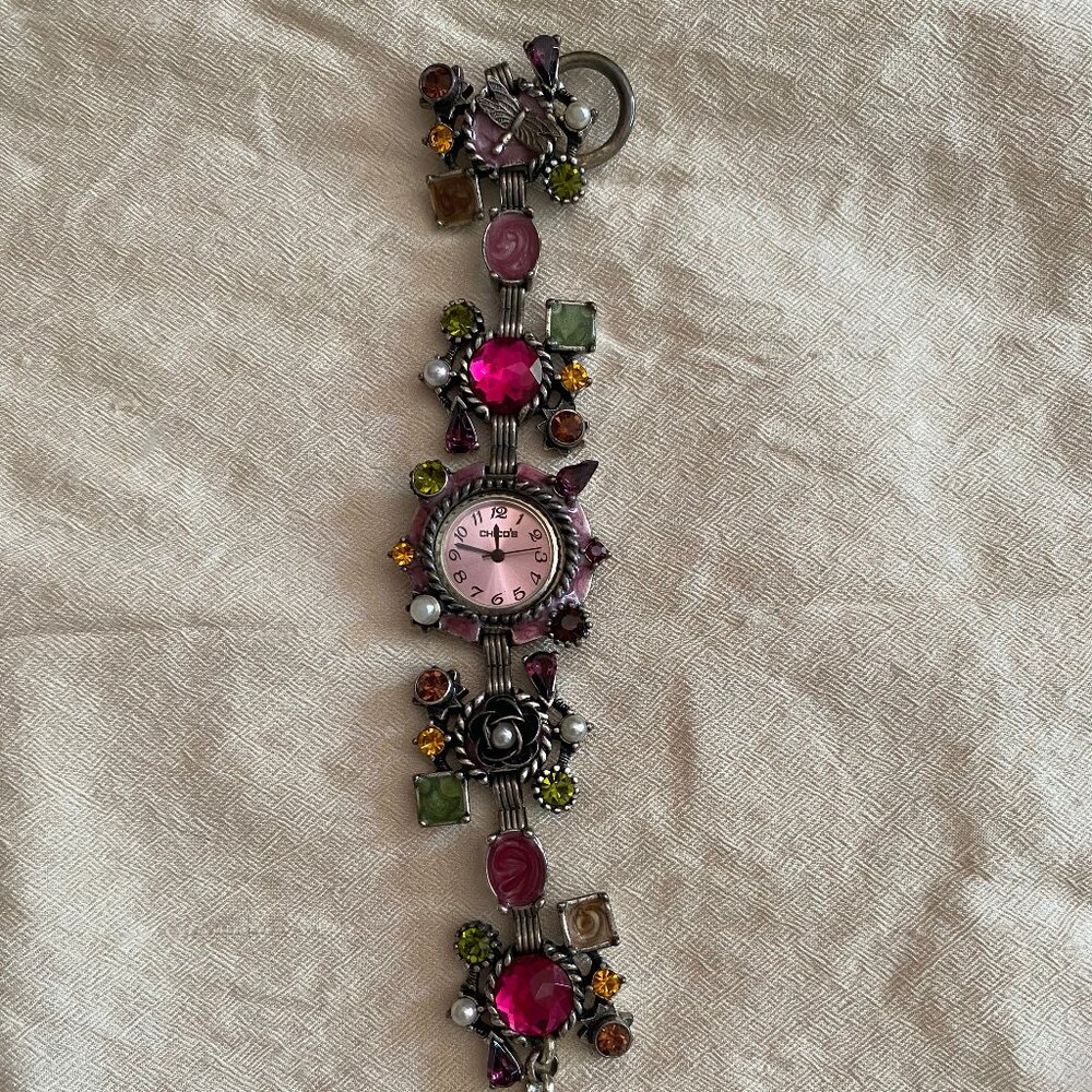 Chico's multi crystal watch